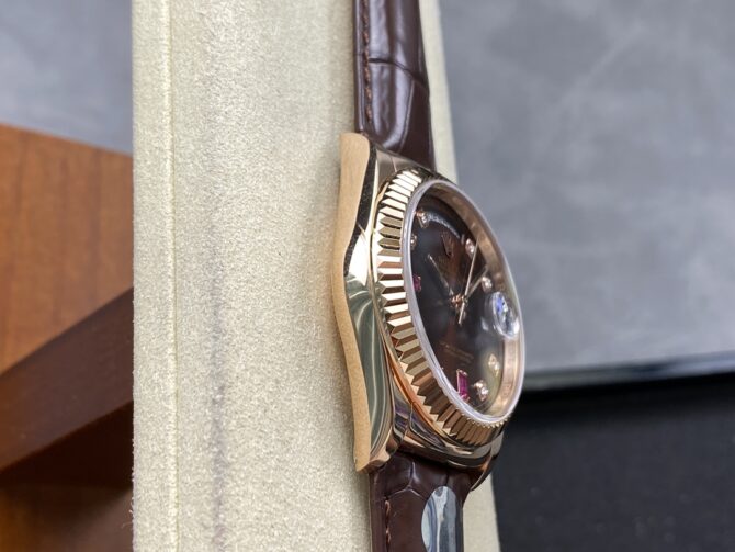 Replica Rolex Day Date 36 Everose Diamond Chocolate 118135 0020 Watch