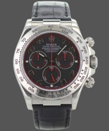 Rolex Daytona 116519 Black Racing Dial Leather strap 40mm Mens Replica Watch