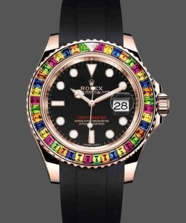 Rolex Yacht-Master 116695 Black Rubber Strap Black Dial 40MM Mens Replica Watch