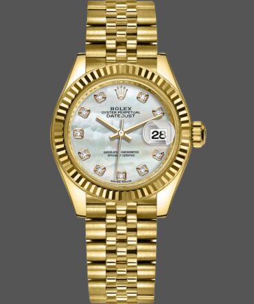 Rolex Datejust 279178 MOP Diamond Dial Yellow Gold 28mm Lady Replica Watch