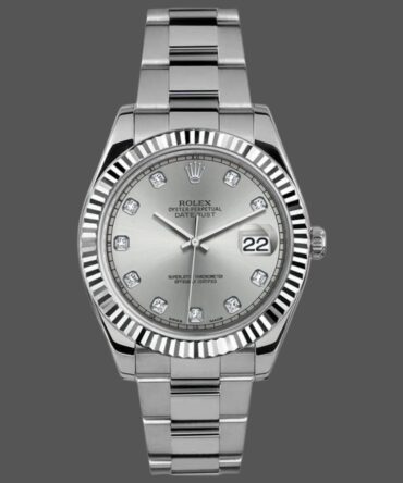 Rolex Datejust II 116334 Silver Diamond Dial 41mm Mens Replica Watch