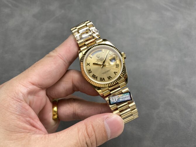 Replica Rolex Day-Date 118235 MOP Black Dial 36mm Unisex Watch