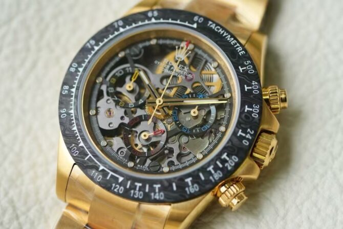 Rolex Daytona 116508 Artisans de Genève Skeleton Dial Steel Case Replica Watch