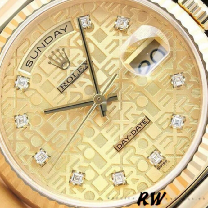 Replica Rolex Day-Date 118239 MOP Diamond Dial 36mm Unisex Watch