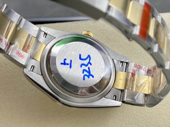 Rolex Datejust 36 Steel & Yellow Gold Mother of Pearl Diamond Dial M126203 0024 Women's Watch