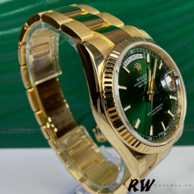 Replica Rolex Day-Date 118235 Rose Gold Chocolate Brown Dial 36mm Unisex Watch