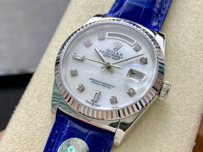 Replica Rolex Day Date 36 White Gold Diamond Rhodium Dial 118139 0053