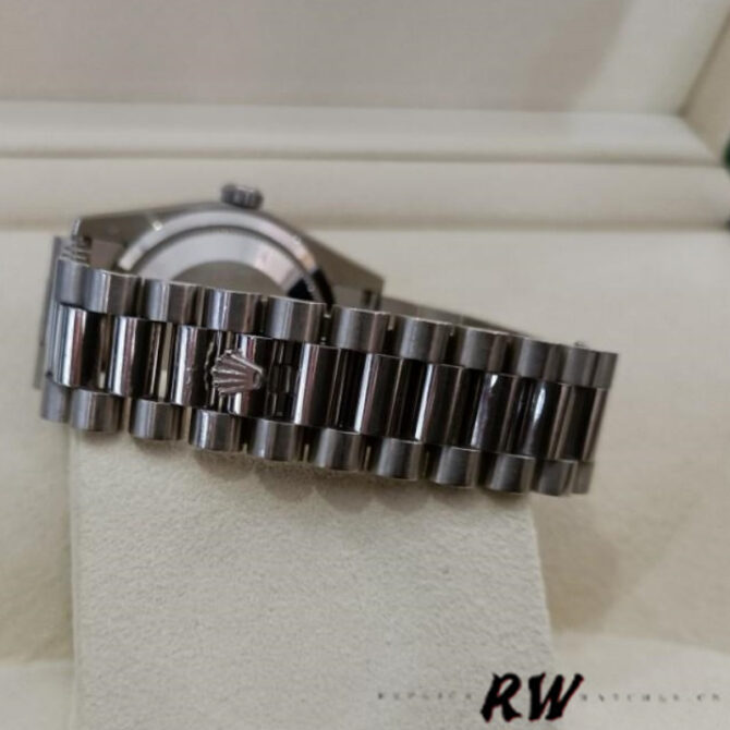Replica Rolex Day-Date 118239 Mother of Pearl White Dial Fluted Bezel 36mm Unisex Watch