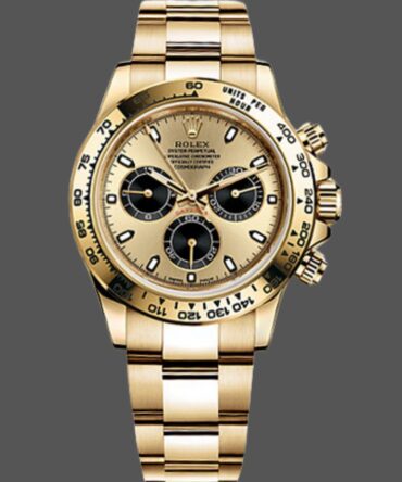 Rolex Daytona 116508 Yellow Gold Champagne Index Dial 40MM Mens Replica Watch