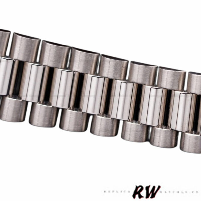 Replica Rolex Day Date 118346 Platinum Diamond Bezel Meteorite Dial 36mm Unisex Watch