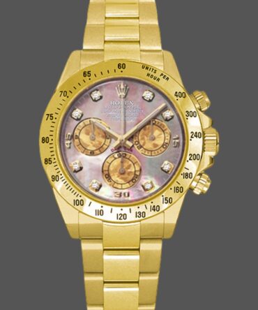 Rolex Cosmograph Daytona 116528 Black MOP Diamond Dial 40MM Mens Replica Watch
