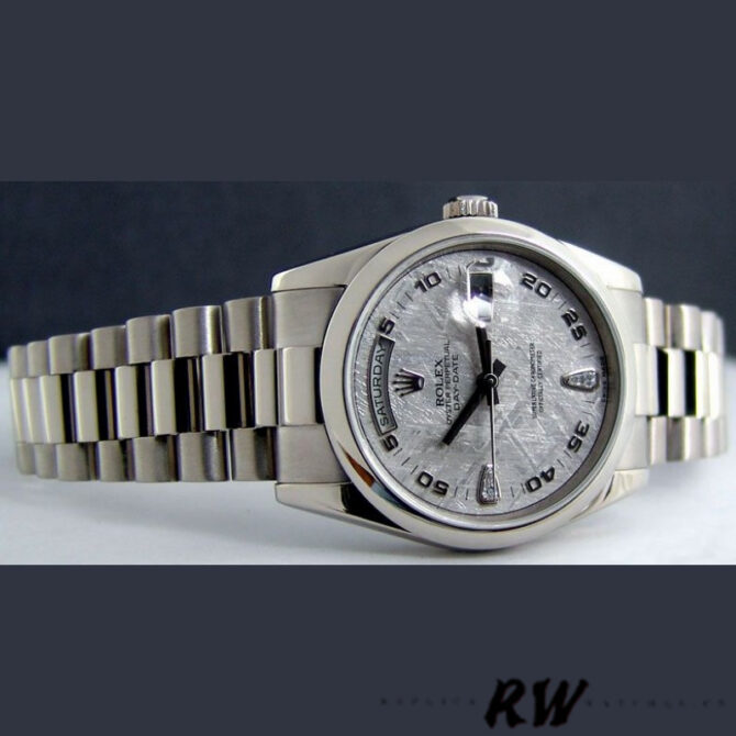 Replica Rolex Day-Date 118209 Meteorite Grey Dial 36mm Unisex Watch