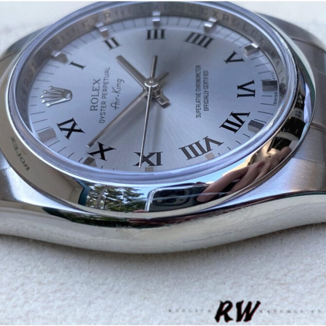 Rolex Oyster Perpetual Air-King 114200 Silver Dial 34mm Unisex replica watch