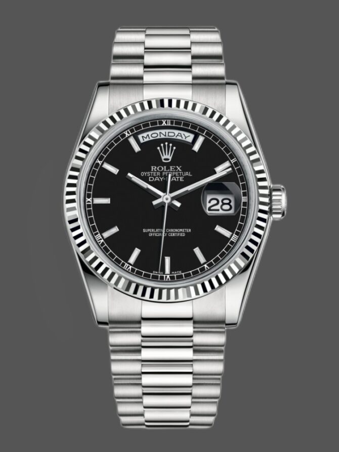 Replica Rolex Day-Date 118235 Rose Gold Chocolate Brown Dial 36mm Unisex Watch