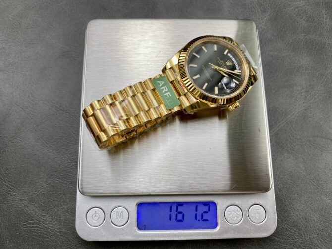 Replica Rolex Day Date 40mm Yellow Gold President Black Dial m228238 0067