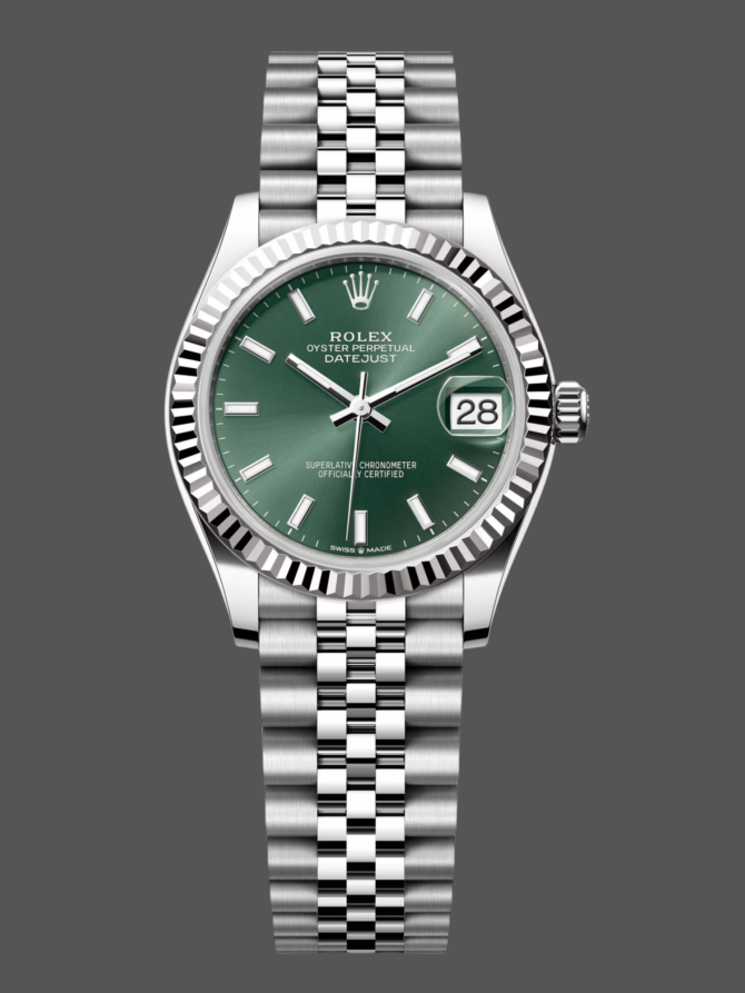 Rolex Datejust 31mm Stainless Steel 278274 0018 Mint Green Index Jubilee
