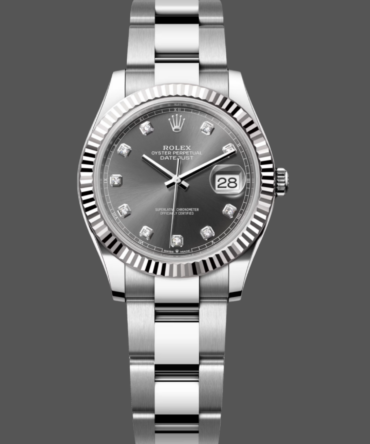 Rolex Datejust 31 Stainless Steel and White Gold Grey Dial M278274 Women's Watch