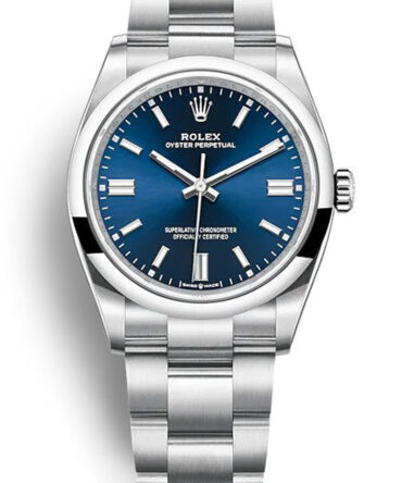 Replica Rolex Oyster Perpetual Lady 36mm Blue Dial 126000