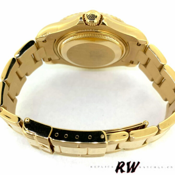 Rolex Yacht-Master 168628 White MOP Dial Yellow Gold 35MM Unisex Replica Watch