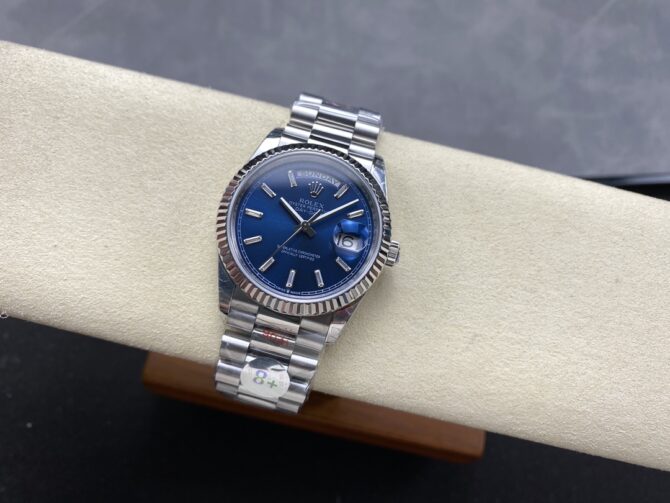 Replica Rolex Day Date White Gold 36 Blue Diamond Dial m128239 0069