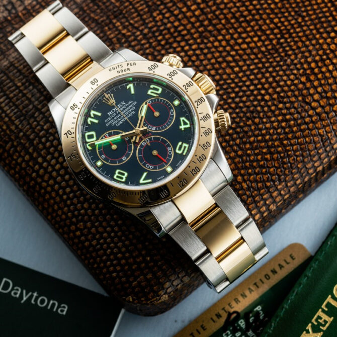 Rolex Daytona 116523 Steel Yellow Gold Blue Racing Dial 40mm Mens Replica Watch