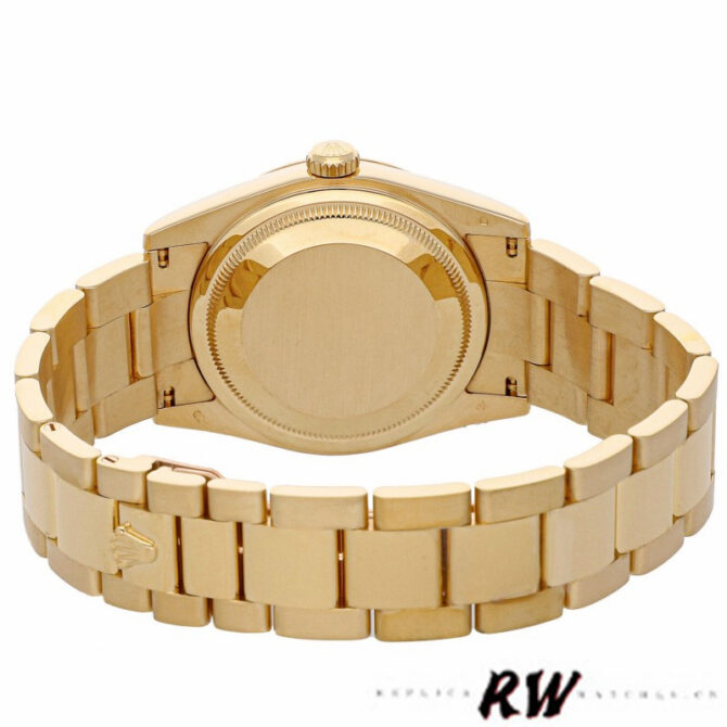 Replica Rolex Day-Date 118208 Yellow Gold Champagne Dial 36mm Unisex Watch