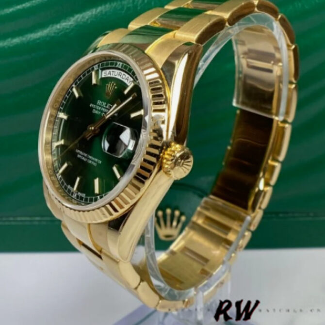 Replica Rolex Day-Date 118235 Rose Gold Chocolate Brown Dial 36mm Unisex Watch