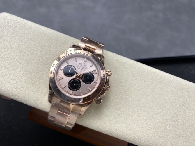 Rolex Daytona 126505 Everose Gold Sundust Panda Dial 40MM Mens Replica Watch