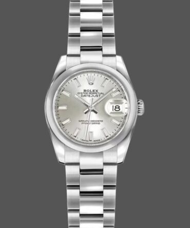 Rolex Datejust 179160 Silver Index Dial Domed Bezel 26MM Lady Replica Watch