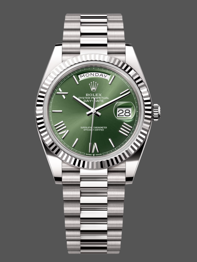 Replica Rolex Day-Date 228396TBR Ice Blue Diamond Dial Diamond Bezel 40mm Mens Watch