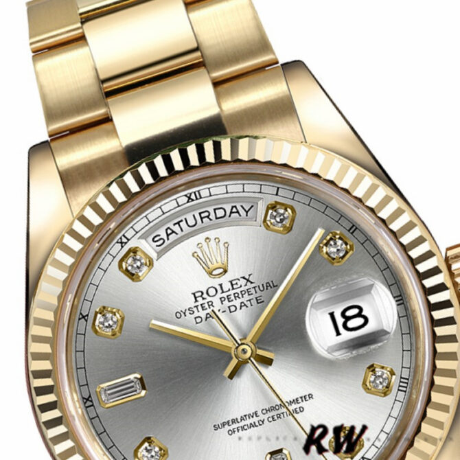 Replica Rolex Day-Date 118235 MOP Black Dial 36mm Unisex Watch
