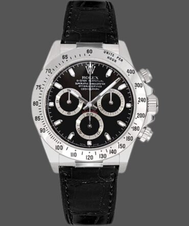 Rolex Daytona 116519 White Gold Black Dial 40mm Mens Replica Watch