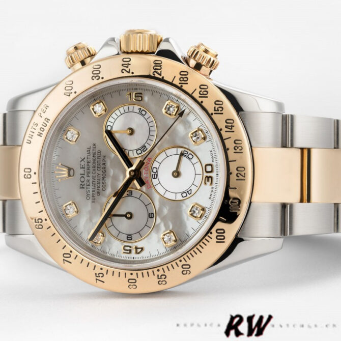 Rolex Cosmograph Daytona 116523 Diamond Mother of Pearl Dial 40mm Mens Replica Watch