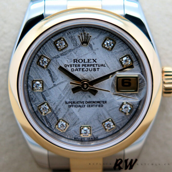 Rolex Datejust 179163 Meteorite Grey Dial Domed Dezel 26MM Lady Replica Watch