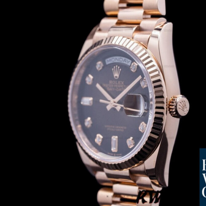 Replica Rolex Day-Date 128239 Blue Ombre Diamond Dial 36MM Unisex Watch