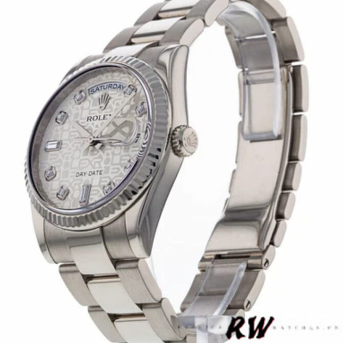 Replica Rolex Day-Date 118239 Jubilee Silver Dial 36mm Unisex Watch