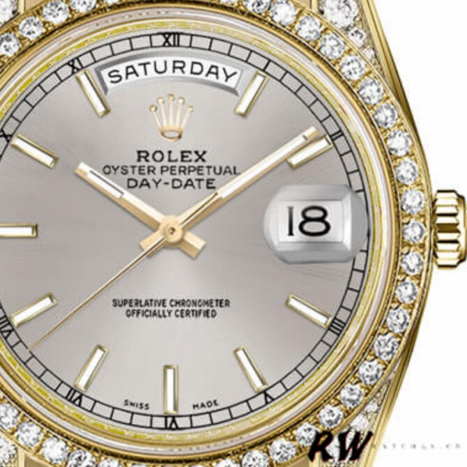 Replica Rolex Day-Date 118388 Champagne Roman Numeral Dial 36MM Unisex Watch
