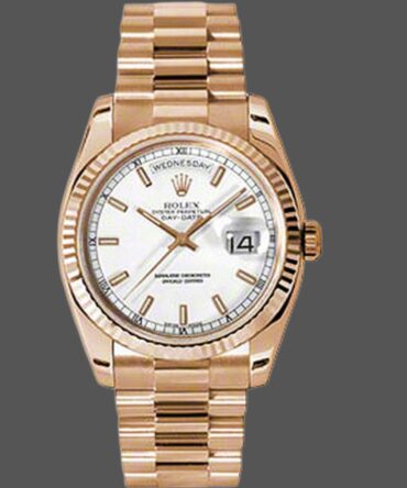 Replica Rolex Day-Date 118235 White Dial 36mm Unisex Watch