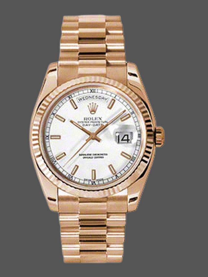 Replica Rolex Day-Date 118235 White Dial 36mm Unisex Watch