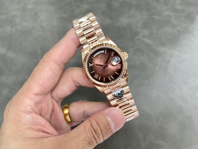 Replica Rolex Day Date 128235 0075 Brown Ombr Roman Dial 36mm
