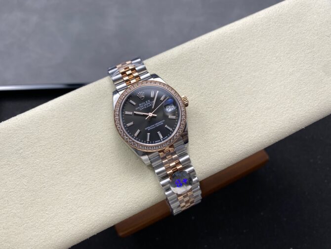 Replica Rolex Datejust 31 Dark Rhodium Dial 278381RBR 0018 Lady Watch
