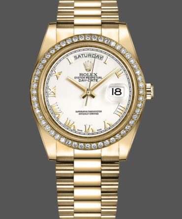 Replica Rolex Day-Date 218348 White Roman Dial 41MM Mens Watch