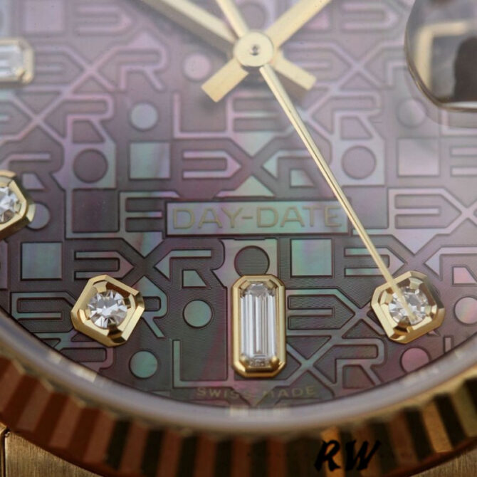 Replica Rolex Day-Date 118235 Rose Gold Chocolate Brown Dial 36mm Unisex Watch