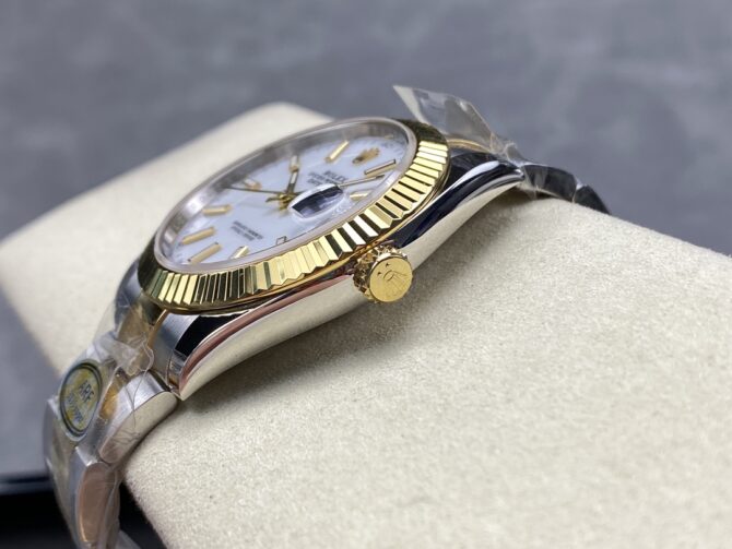 Rolex Datejust 126333 0015 White Index Oyster 41mm Two Tone Steel