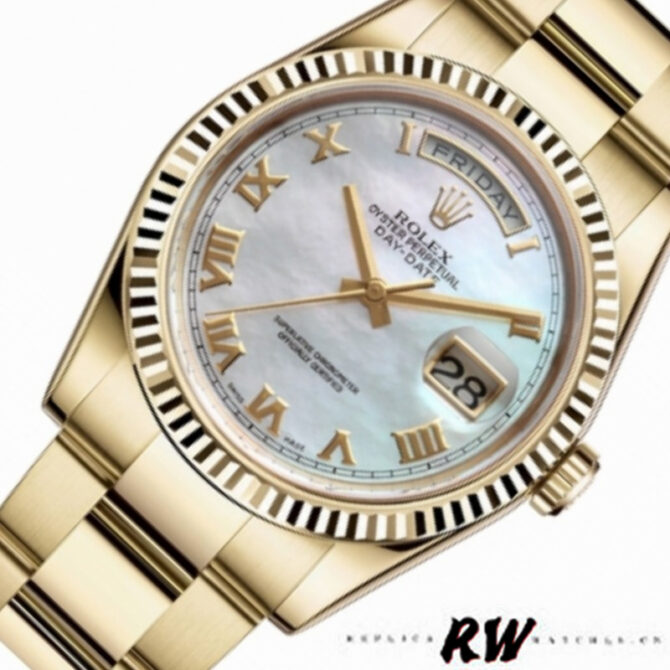 Replica Rolex Day-Date 118235 Rose Gold Chocolate Brown Dial 36mm Unisex Watch