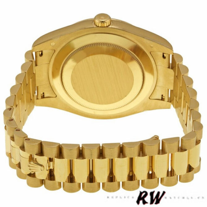 Replica Rolex Day-Date 118208 Yellow Gold Blue Diamond Dial 36mm Unisex Watch