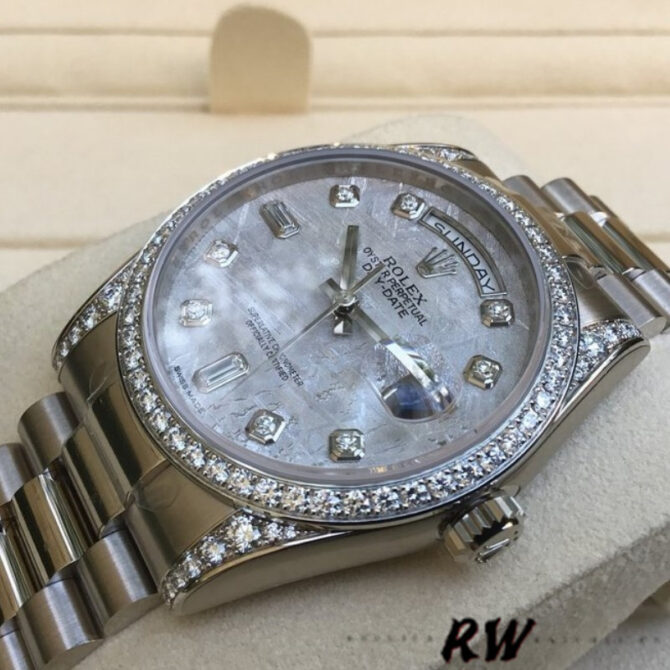 Replica Rolex Day-Date 118389 Meteorite Grey Dial 36MM Unisex Watch