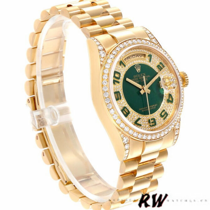 Replica Rolex Day-Date 118388 Champagne Roman Numeral Dial 36MM Unisex Watch