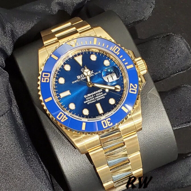 Rolex Submariner 126618LB Yellow Gold Blue Dial 41mm Mens Replica Watch