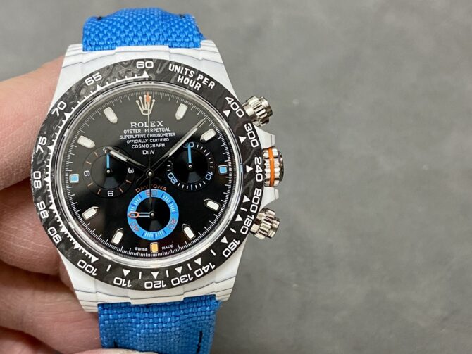 Rolex Daytona Cosmograph Carbon Fiber Luminescent Coating 40mm Nylon Strap Men's Watch